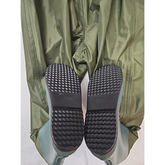 Magreel Child Chest Waders Green Waterproof Nylon Youth with Boots Fishing EU33 - Picture 5 of 7